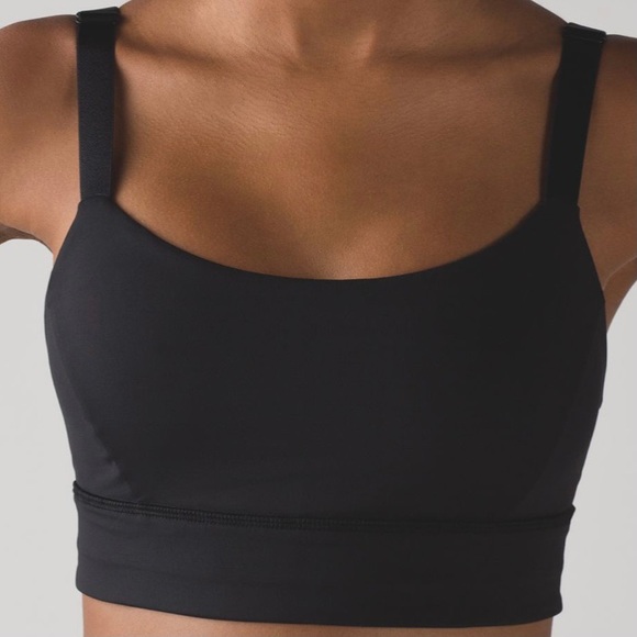 Lululemon Infinite Flow Black Longline Bra Size 10 - Picture 2 of 11